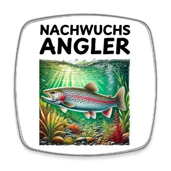 Truite Motifs Enfants Pêche - Magnet carré - blanc - Devant