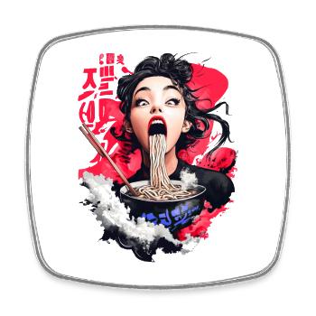 Ramen Like - Square fridge magnet - white - Front