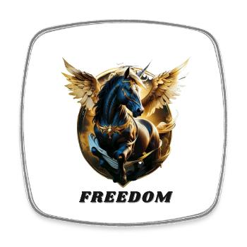 Freedom - Square fridge magnet - white - Front