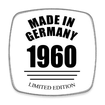 MADE IN GERMANY 1960 limited edition - Viereckiger Kühlschrankmagnet - Weiß - Vorne