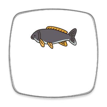 Carp in harmony - Square fridge magnet - white - Front