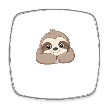 Relaxed sloth - Square fridge magnet - white - Front