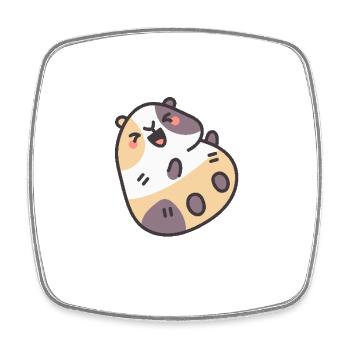 The Friendly Guinea Pig - Square fridge magnet - white - Front