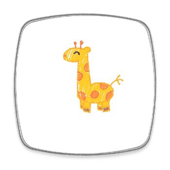 Die Elegante Giraffe - Viereckiger Kühlschrankmagnet - Weiß - Vorne