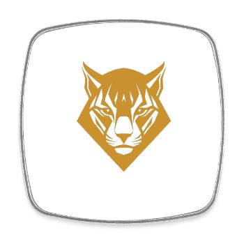 Fascinating ocelot - Square fridge magnet - white - Front