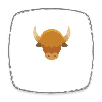 Bergyak - Square fridge magnet - white - Front