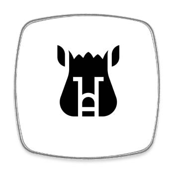 Wild Pecari - Square fridge magnet - white - Front