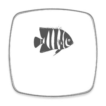 Erstaunlicher Schützenfisch - Viereckiger Kühlschrankmagnet - Weiß - Vorne