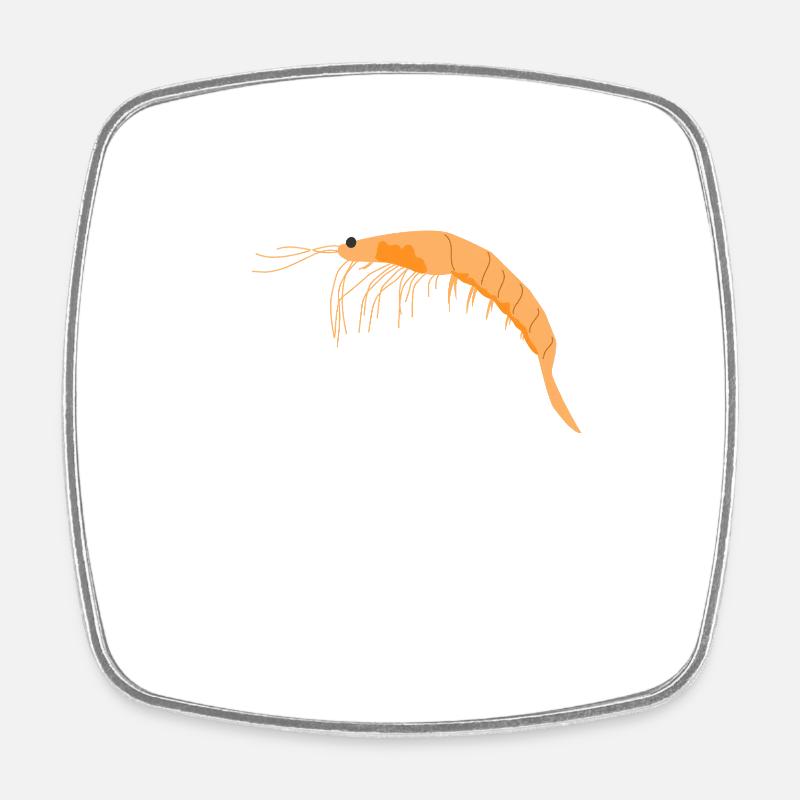 Fundamental Oceanic Krill - Square fridge magnet - white