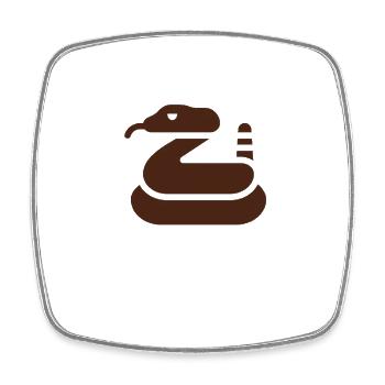 Amazing rattlesnake - Square fridge magnet - white - Front
