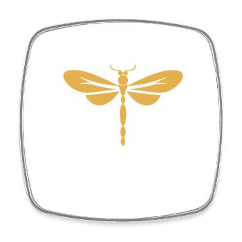 Short-lived flash in the pan - Square fridge magnet - white - Front