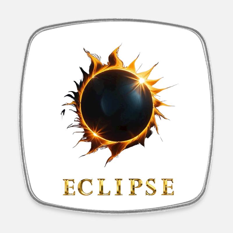 Eclipse - Magnet carré - blanc