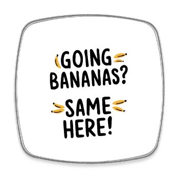 Devenir banane - Magnet carré - blanc - Devant