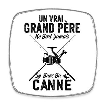 A real Fisherman Grandfather - Square fridge magnet - white - Front