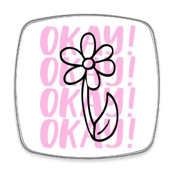 Statement Design - Square fridge magnet - white - Front