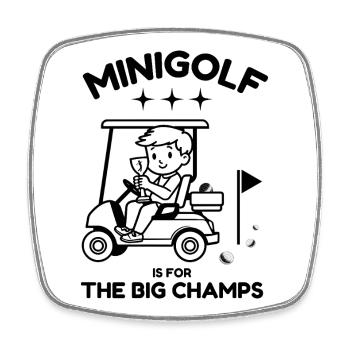 -golf pour enfants - Magnet carré - blanc - Devant
