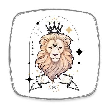Leo 1 - Square fridge magnet - white - Front