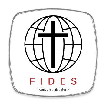 FIDES Croix de Jésus Foi Religion Jésus-Christ - Magnet carré - blanc - Devant