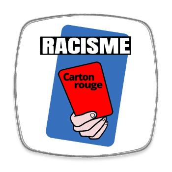 Red card - Square fridge magnet - white - Front