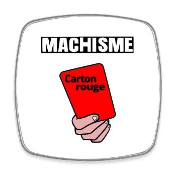 Red card - Square fridge magnet - white - Front