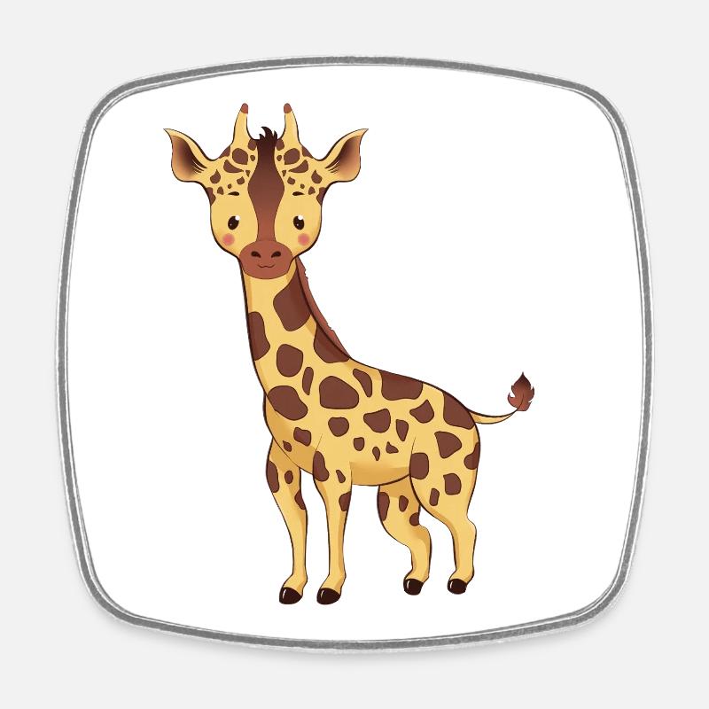 Giraffe - Viereckiger Kühlschrankmagnet - Weiß