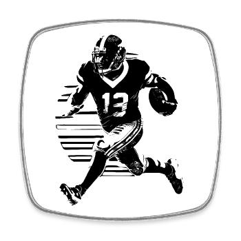 American Footballer - Viereckiger Kühlschrankmagnet - Weiß - Vorne