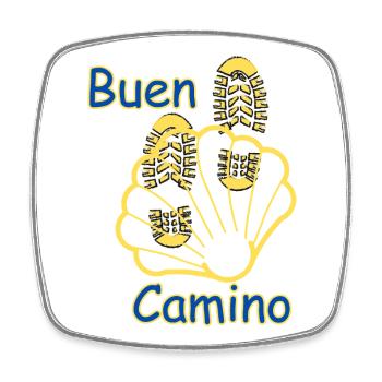 Lebensweg , buen Camino  - Viereckiger Kühlschrankmagnet - Weiß - Vorne