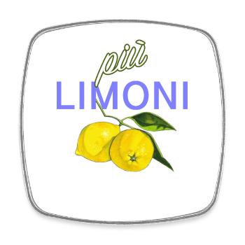 piu limoni - Viereckiger Kühlschrankmagnet - Weiß - Vorne