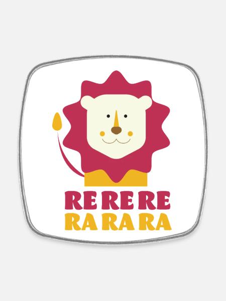 Re re re ra ra ra Gala Gala Cimbom bom - Viereckiger Kühlschrankmagnet - Weiß