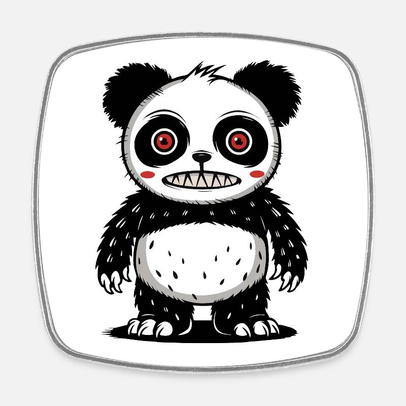 Panda Bear - Square fridge magnet - white