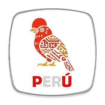 Abird Nacional Peru - Cock of the Rock - Square fridge magnet - white - Front