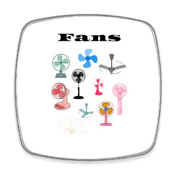 A selection of fans - Square fridge magnet - white - Front