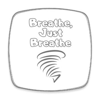 BREATH Durchatmen Selfcare – Self Love Statement - Viereckiger Kühlschrankmagnet - Weiß - Vorne