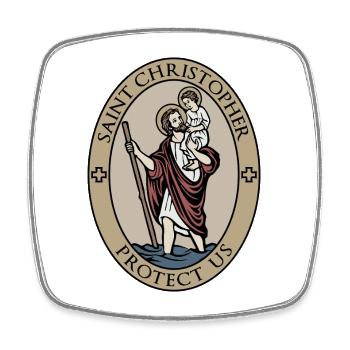 Saint Christopher Bearer of Christ - Square fridge magnet - white - Front