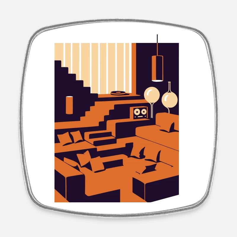 Interior Design Traum - Viereckiger Kühlschrankmagnet - Weiß