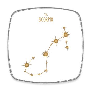 Scorpio Zodiac Sign Star Constellation Golden Tone - Square fridge magnet - white - Front