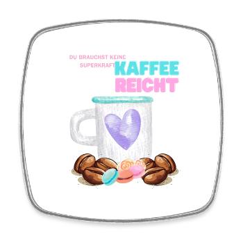 Kaffee Reicht Herz Mug - Viereckiger Kühlschrankmagnet - Weiß - Vorne