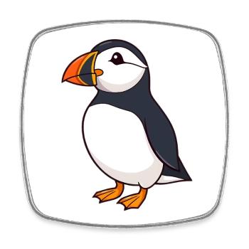 Papageientaucher Puffin - Square fridge magnet - white - Front