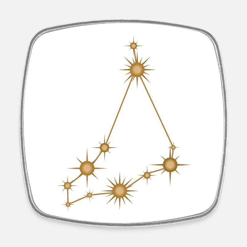 Star Constellation Capricorn Zodiac Birth Sign - Square fridge magnet - white