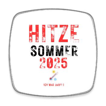 Hitzesommer 25 - Viereckiger Kühlschrankmagnet - Weiß - Vorne