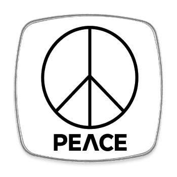 Peace Symbol Peace Emblem Design - Square fridge magnet - white - Front