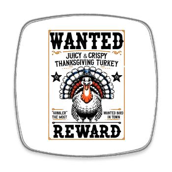 Western Turkey Rewind Illustrated Poster - Square fridge magnet - white - Front