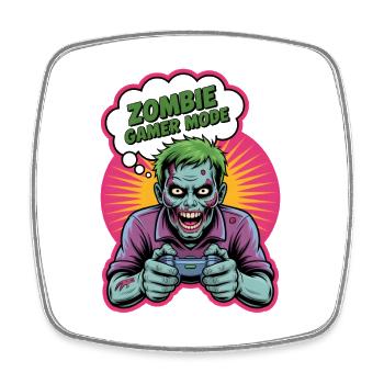 Zombie Gamer Mode T-shirt - Magnet carré - blanc - Devant