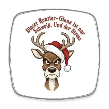 This reindeer shine is just sweat - Square fridge magnet - white - Front