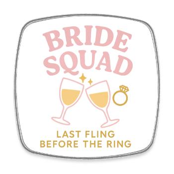 Bride Squad - Square fridge magnet - white - Front