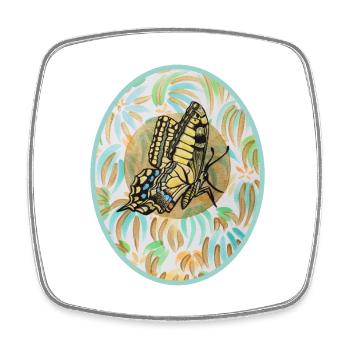 Schmetterling Schwalbenschwanz - Sonja Ariel - Viereckiger Kühlschrankmagnet - Weiß - Vorne