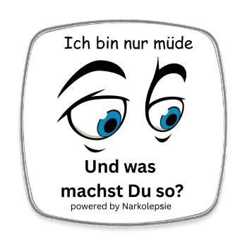 Minimalistisches Gesicht in Blau und Schwarz  - Viereckiger Kühlschrankmagnet - Weiß - Vorne