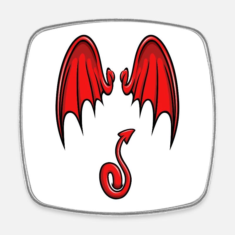 I'm a little devil - Square fridge magnet - white
