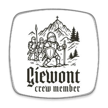 Giewont Crewmitglied Ritter Berg - Viereckiger Kühlschrankmagnet - Weiß - Vorne