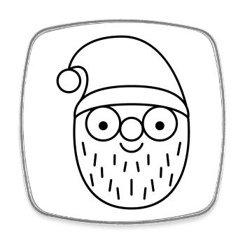 Nicholas - Square fridge magnet - white - Front